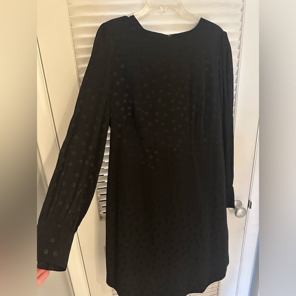 NWT J. Crew classic black dress, size 14 but runs small